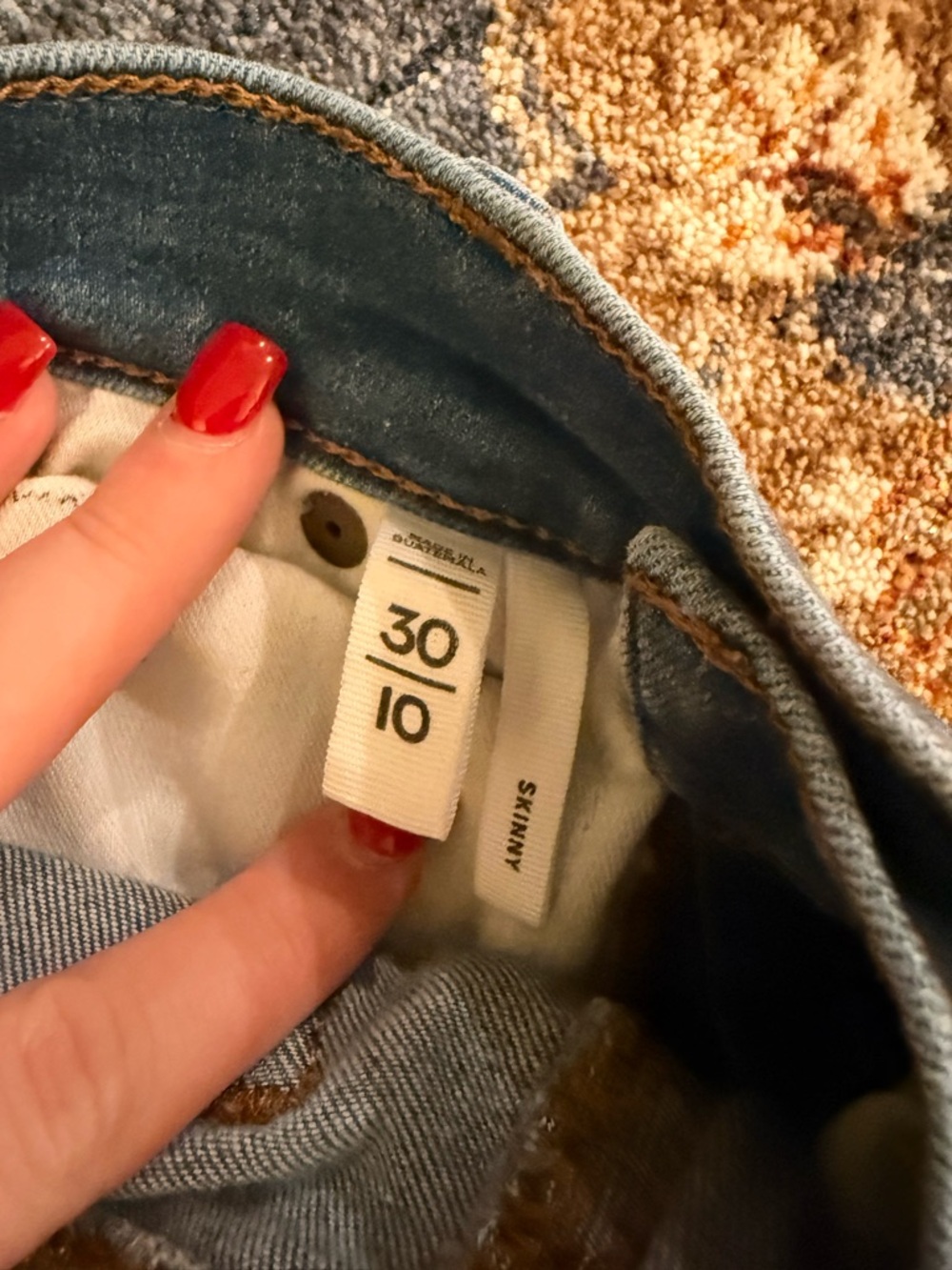 Women’s Blue High-Rise Skinny Jeans - Picture 2 of 2